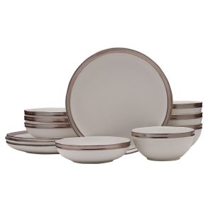 Miller White 12 Piece Dinnerware Set. Service for 4