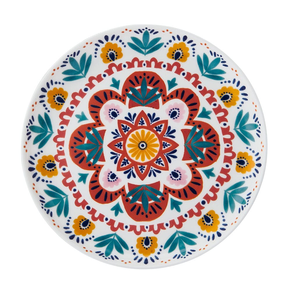Painted Medallion Set of 4 Salad Plates - Image 8