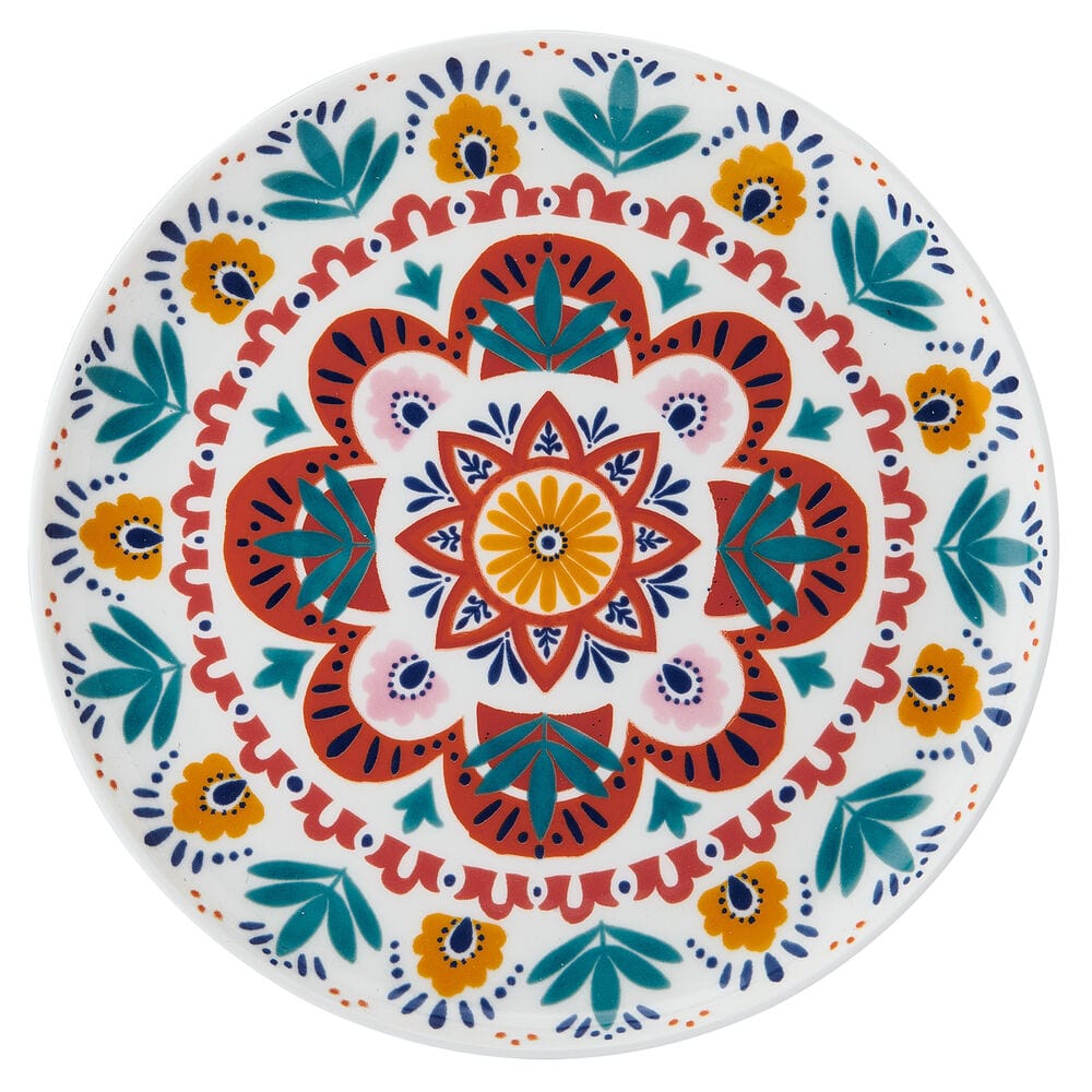 Painted Medallion Set of 4 Salad Plates - Image 5