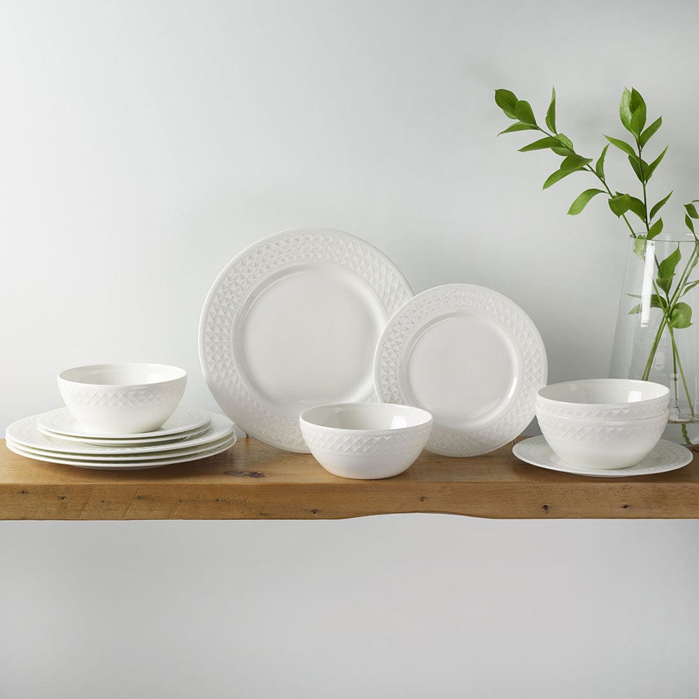 Patterson Vegan Bone? 12 Piece Dinnerware Set. Service for 4 - Image 3