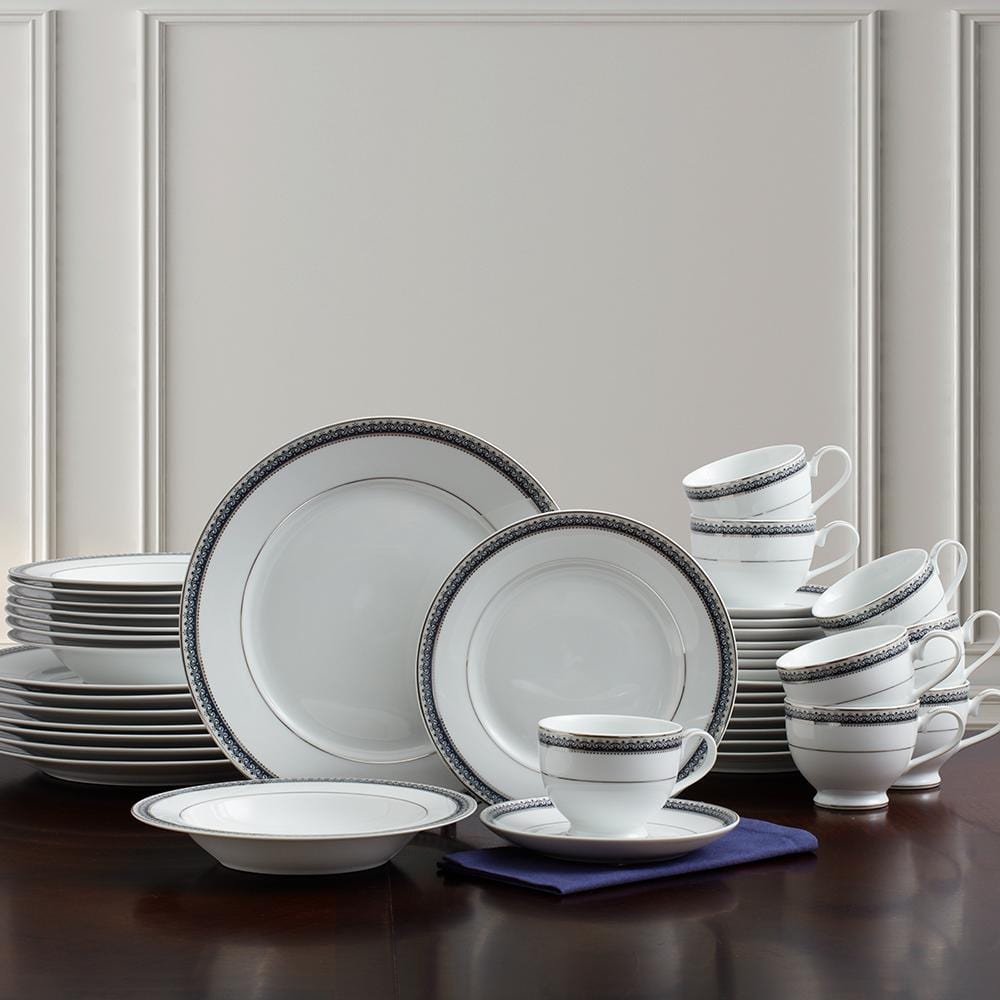 Platinum Crown Cobalt 40 Piece Dinnerware Set. Service for 8 - Image 3