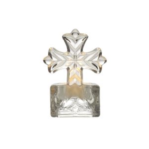 Rejoice Cross Tealight Holder with Votive. 3.75 Inch