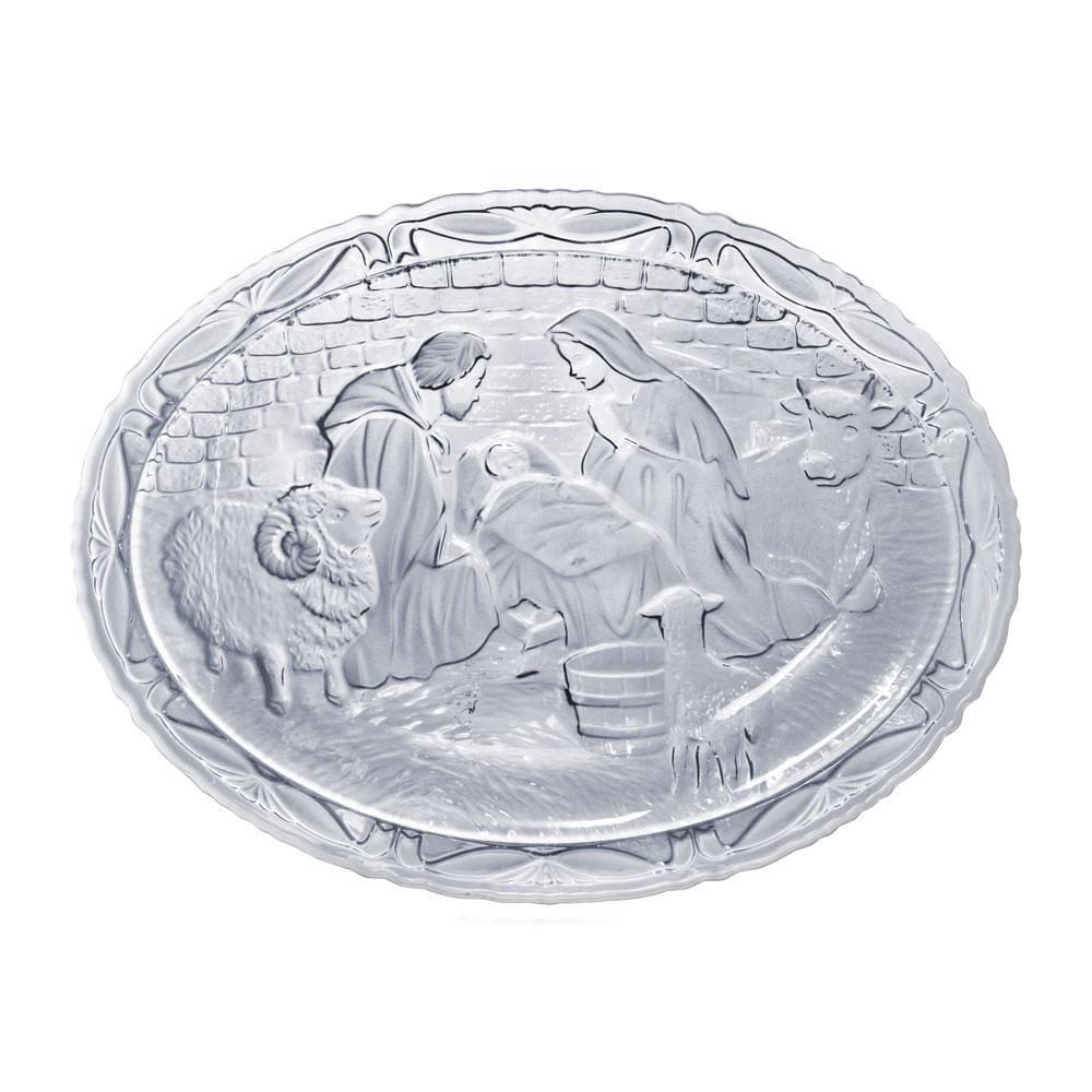 Rejoice Crystal Nativity Small Plate with Stand