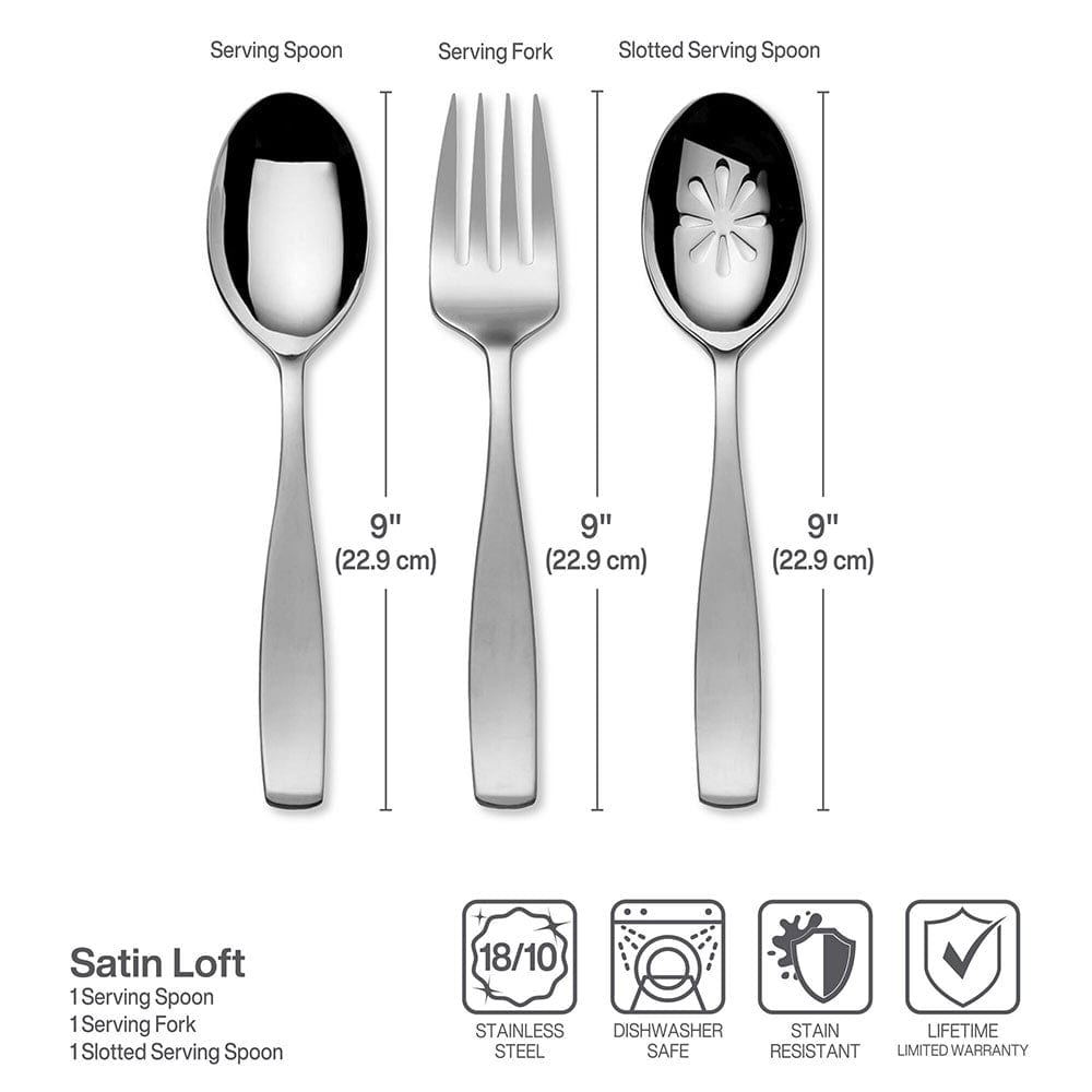 Satin Loft 75 Piece Flatware Set. Service for 12 - Image 6