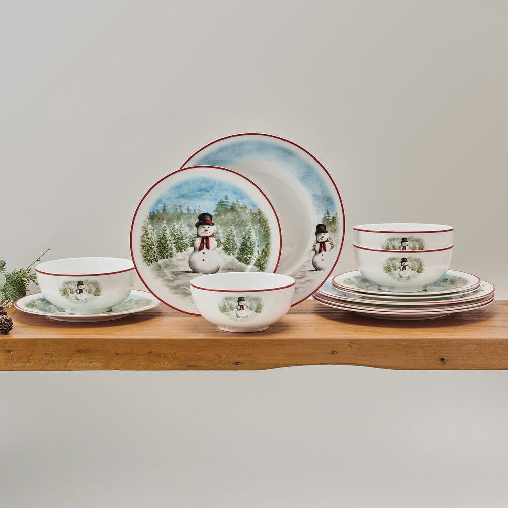 Snowman Enchantment 12 Piece Dinnerware Set. Service for 4 - Image 9