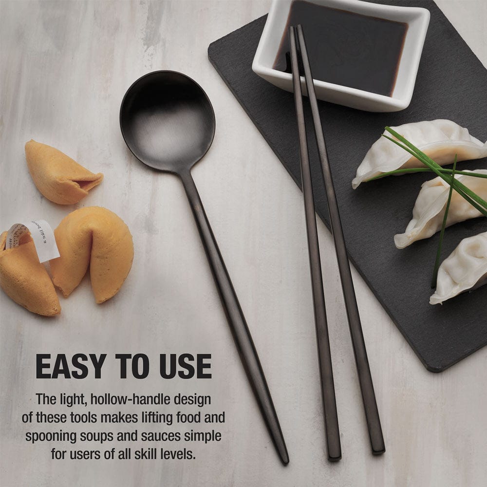 Studio Nova Black Chopsticks and Spoon Set - Image 2