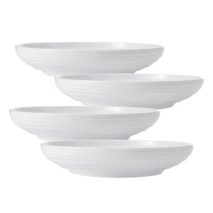 Swirl Bone Set of 4 Individual Pasta Bowls