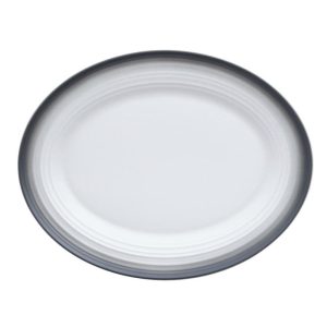 Swirl Ombre Graphite Oval Platter