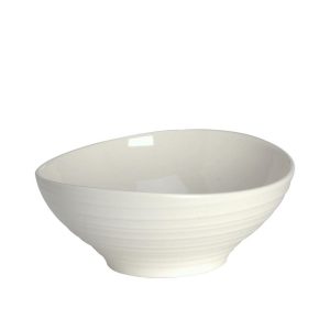 Swirl White Soup Cereal Bowl