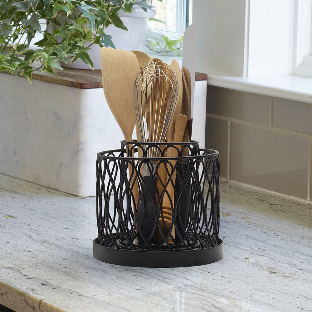 Twist Loop Rotating 2 Tier Utensil Holder - Image 2